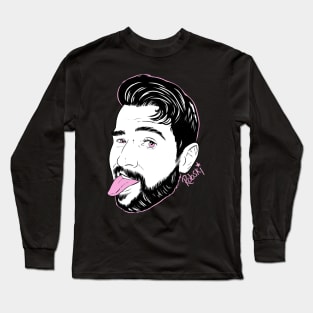 Dan stick your... tongue out - black and white Long Sleeve T-Shirt